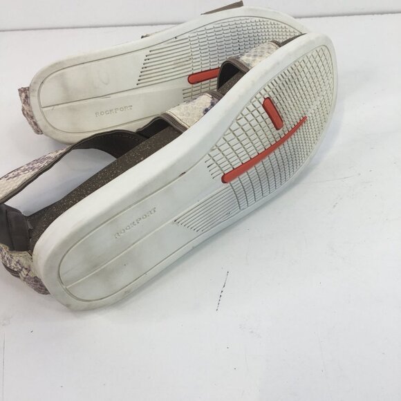 Rockport Romilly Gore Zip Python Print Sandals Size 8 - Picture 10 of 11